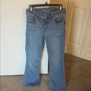 American Eagle Outfitters Women's Light Blue Flare Jeans